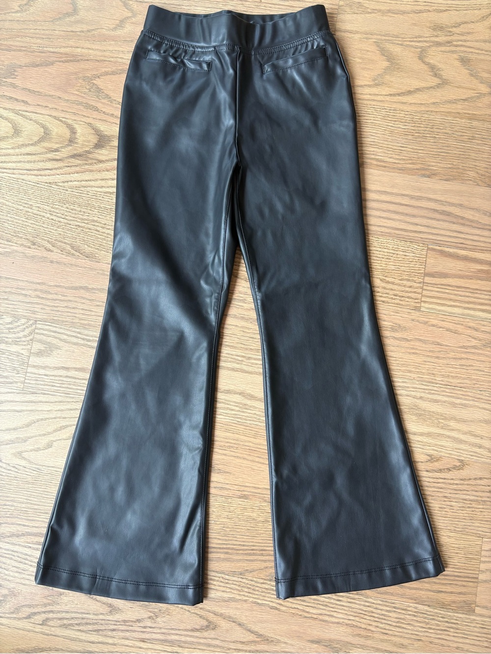 Limited Too Black Faux Leather Flare Pants for Kids